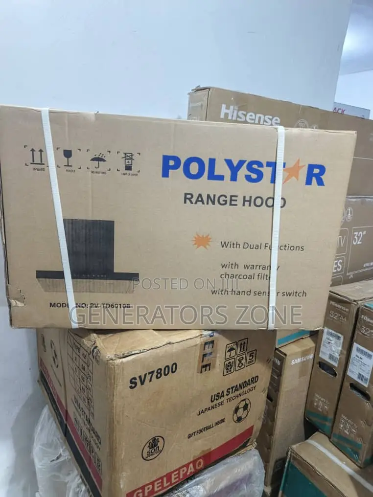 Polystar Kitchen Black Range Hood Pv-Td6010b