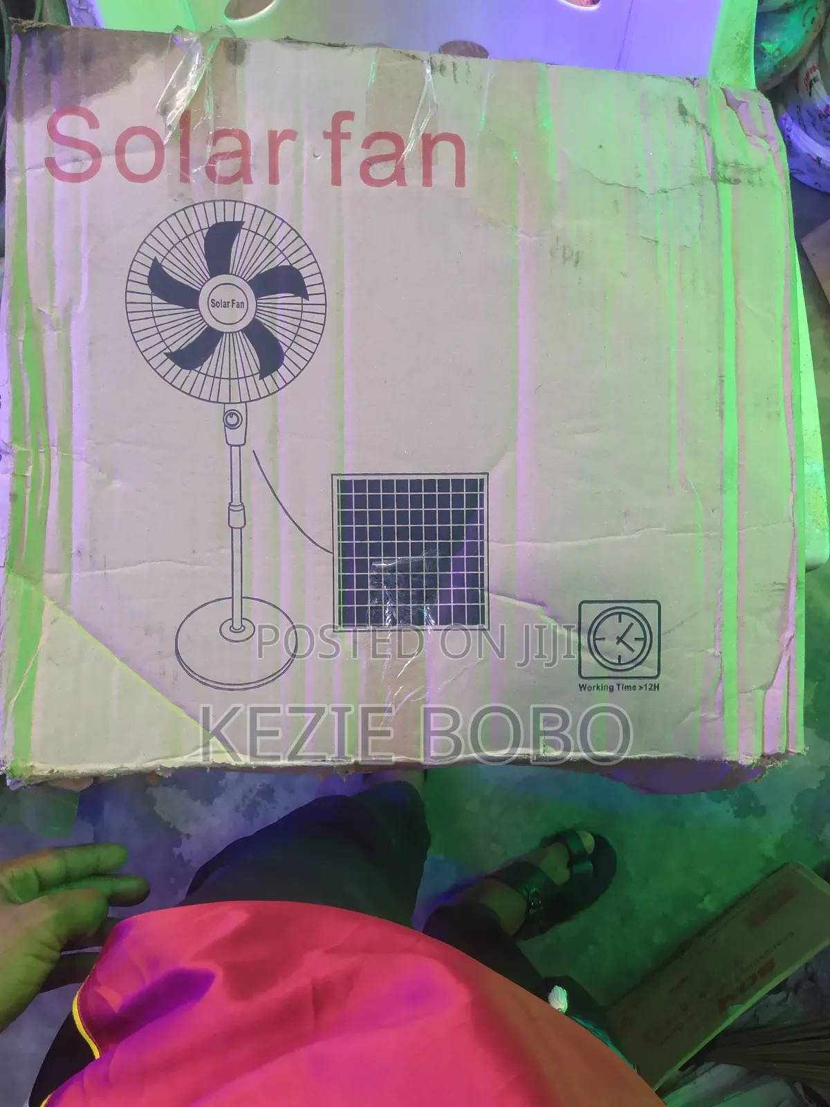 Rechargeable Solar Standing Fan