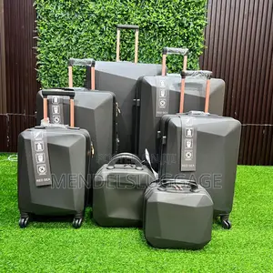 7-in-1 Red Sea Abs Travel Luggage Set (Black)