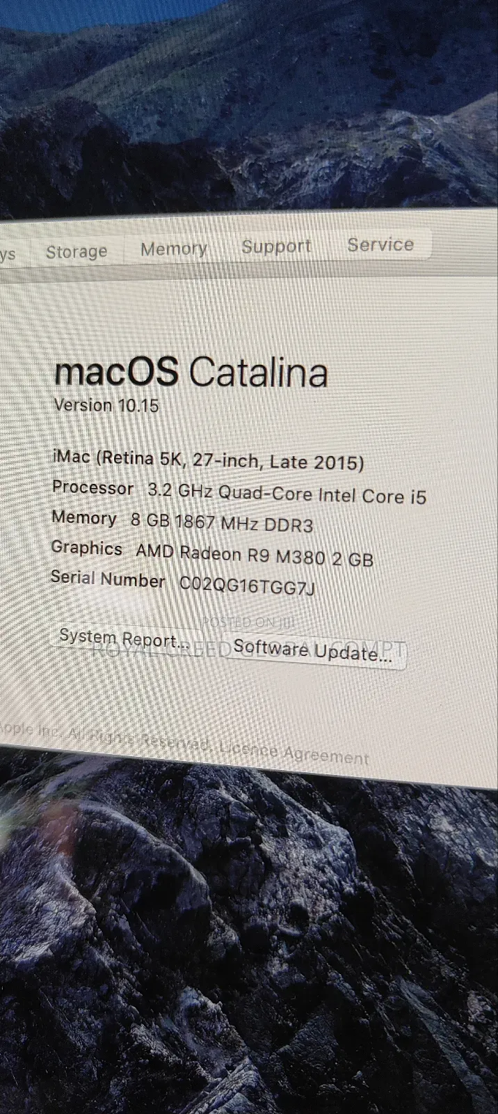 Desktop Computer Apple iMac 8GB Intel Core i5 HDD 1T