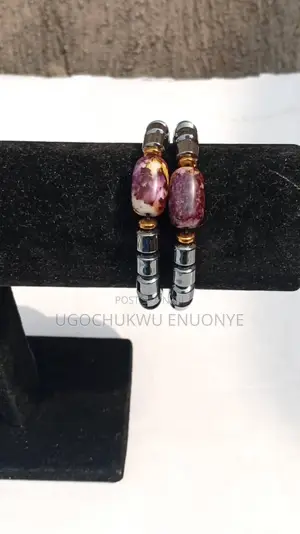 Tri-Color Metallic Bead Bracelet Set