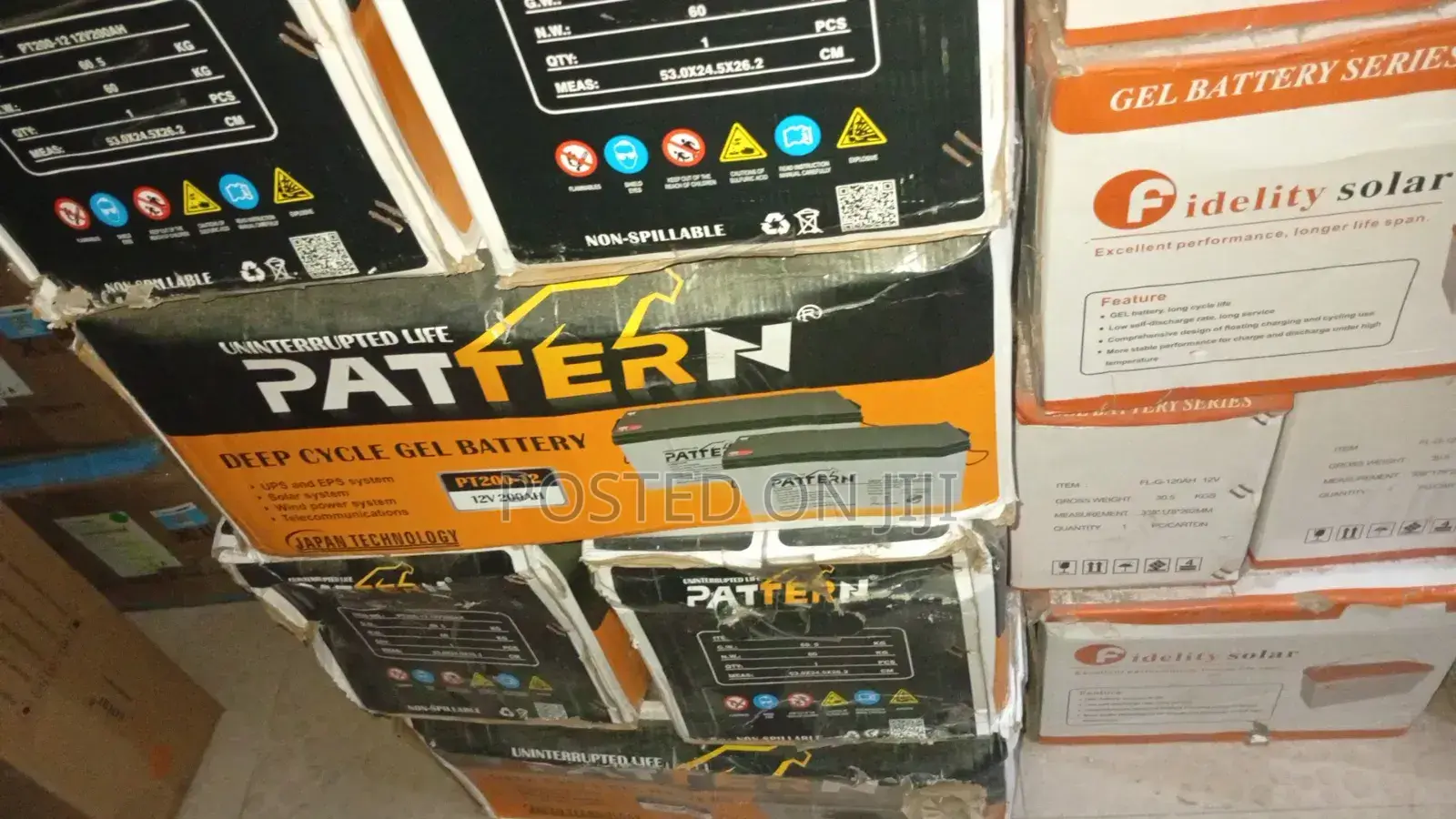 Pattern 200ah 12v Deep Cycle Gel Battery