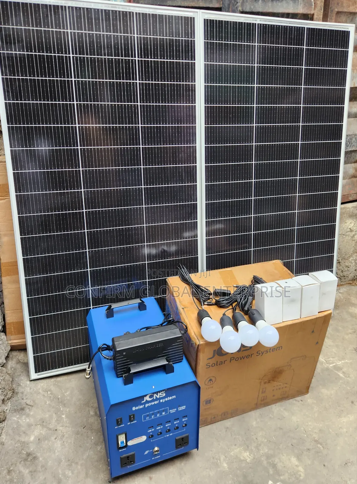 High Efficiency 1800w JCNS Solar Power Generator With 4bulbs and Panel
