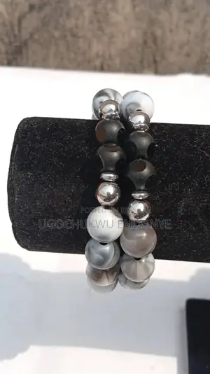 Marble Beaded Stretch Bracelet