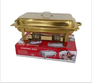 High Quality Gold 12l Stainless Steel Chafing Dish Buffet Set