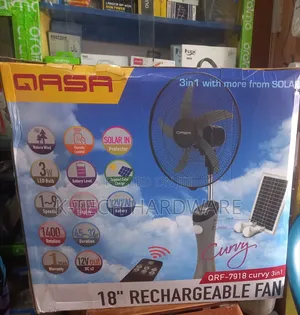 18 Inches Qasa Rechargeable Fan Qrf-7918 Curvy