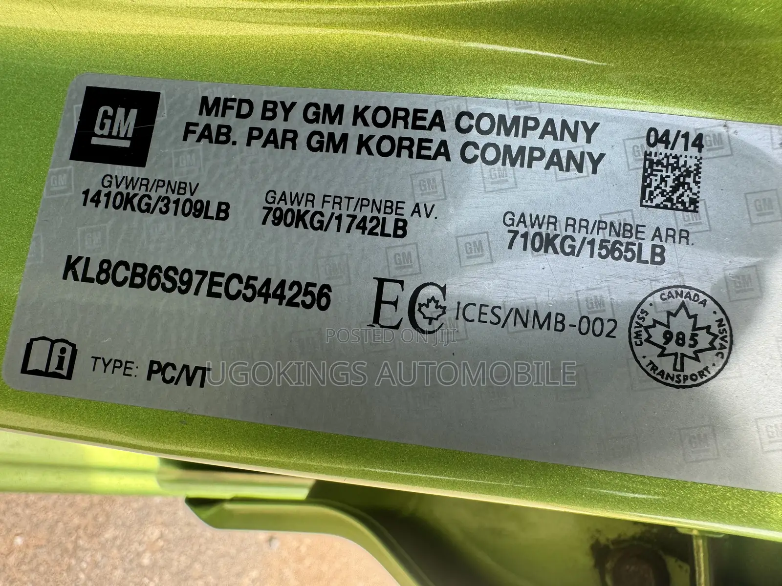 Chevrolet Spark 2014