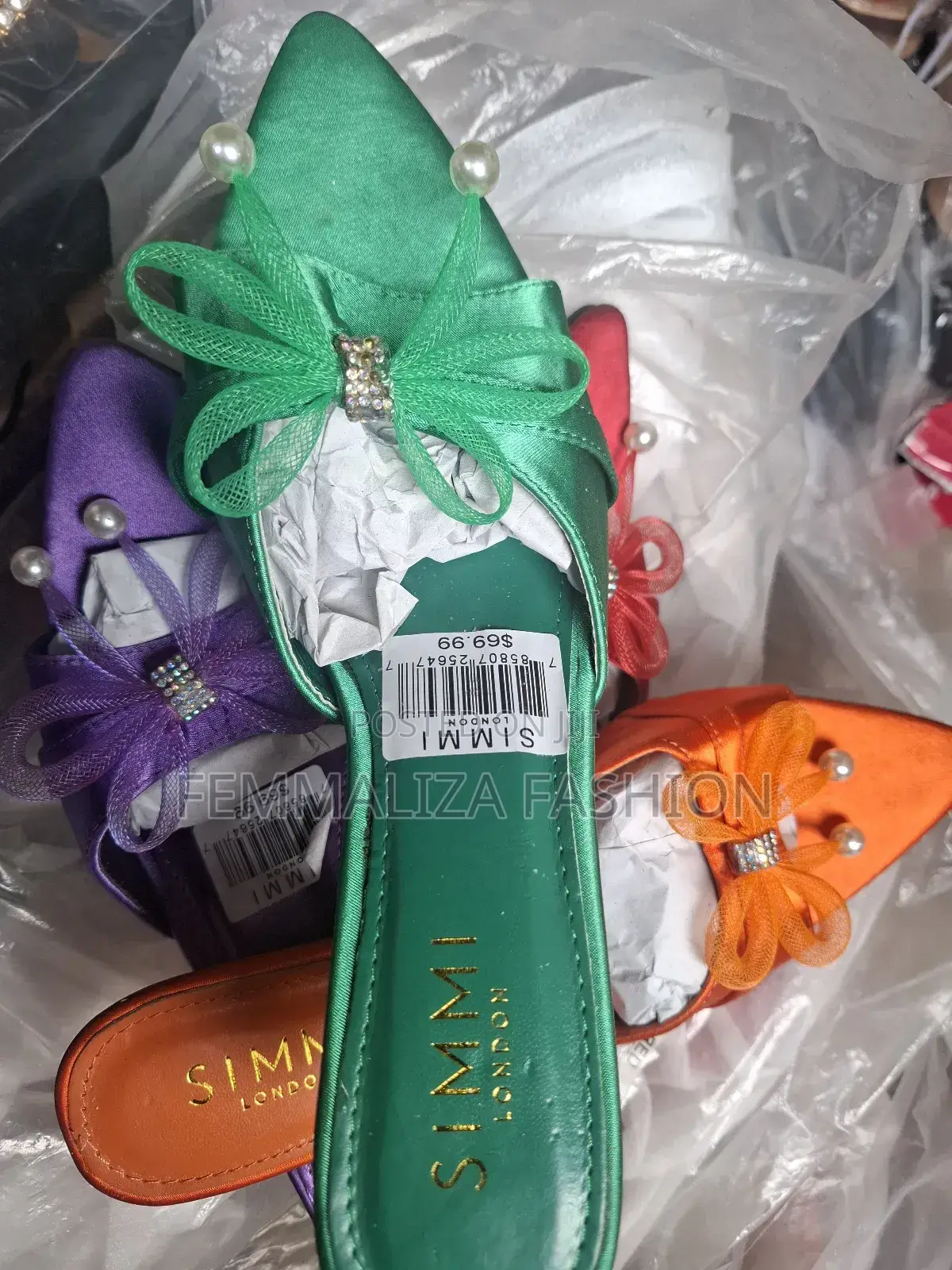 Ladies Open-Toe Stilletto Heels Slippers
