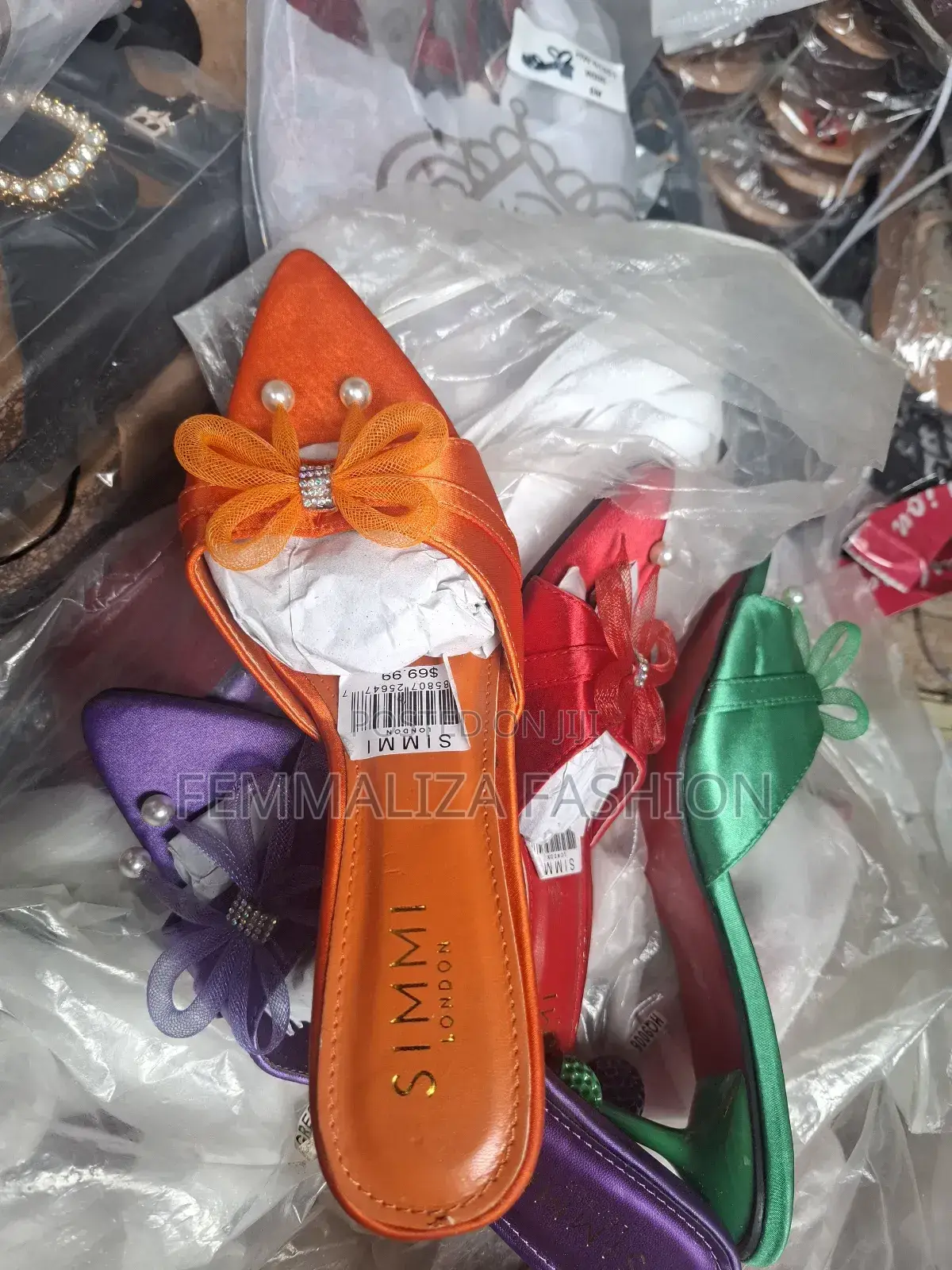 Ladies Open-Toe Stilletto Heels Slippers