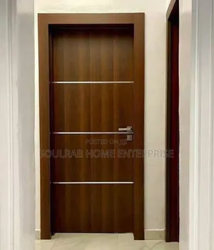 Strong Brand HDF Door With Complete Frame, Lock, Inches Installation