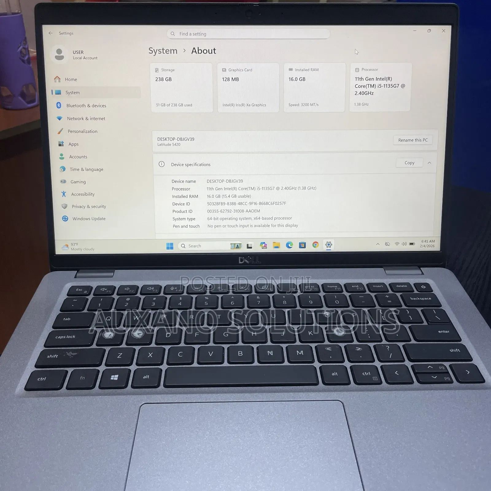 Laptop Dell Latitude 5420 16GB Intel Core i5 SSD 256GB
