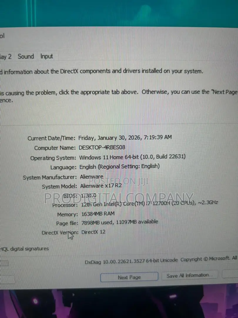 Laptop Alienware M17x R2 16GB Intel Core i7 SSD 512GB