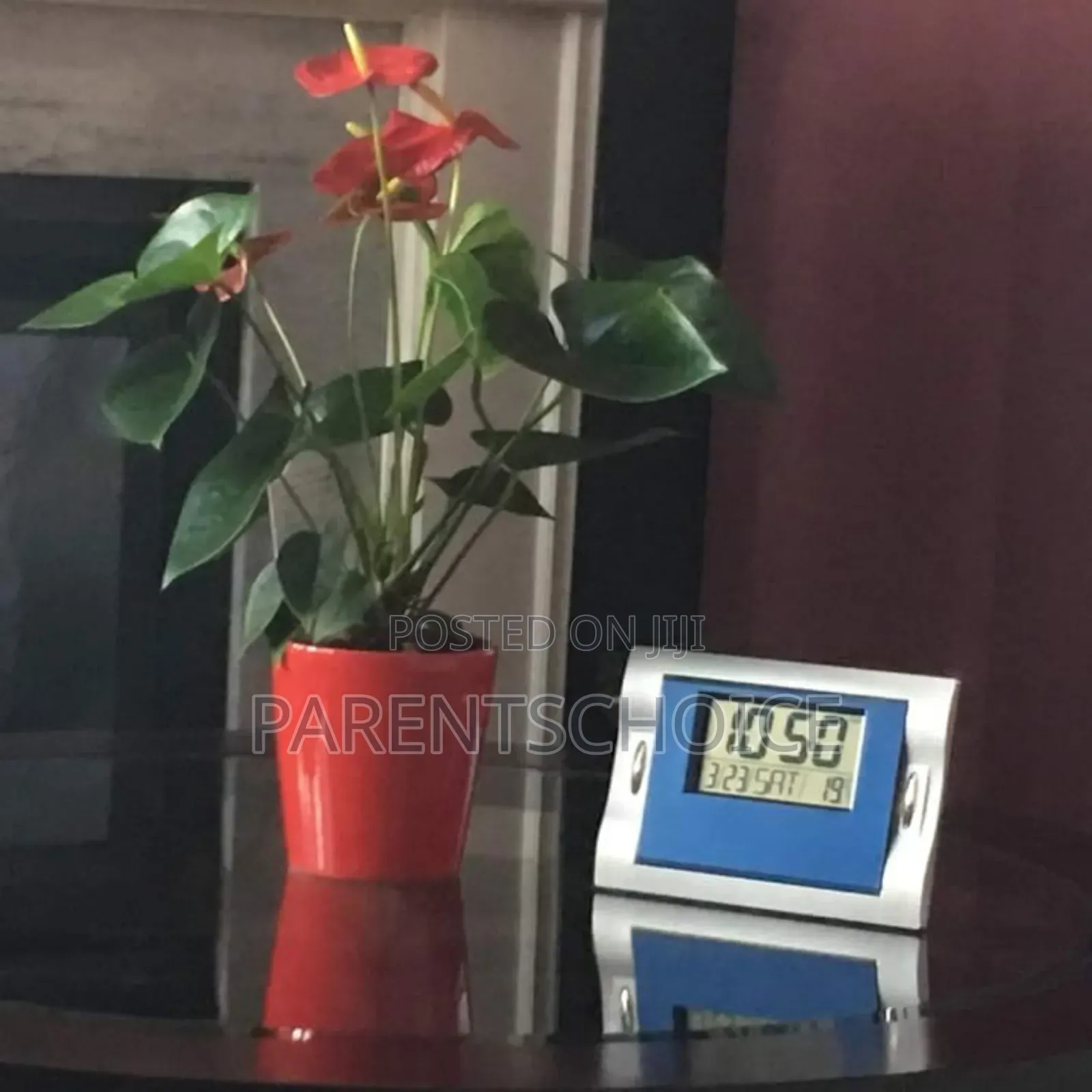 Digital Alarm Wall Clocks Blue, Silent Desk Clock