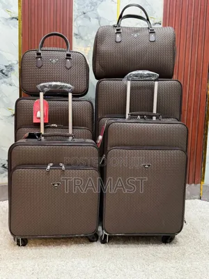 Leather Travel 6-piece Set - Available In Black & Brown