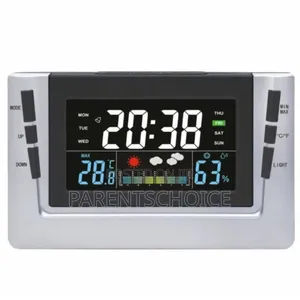 Digital Office Alarm Clock With Temperature and Humidity Display