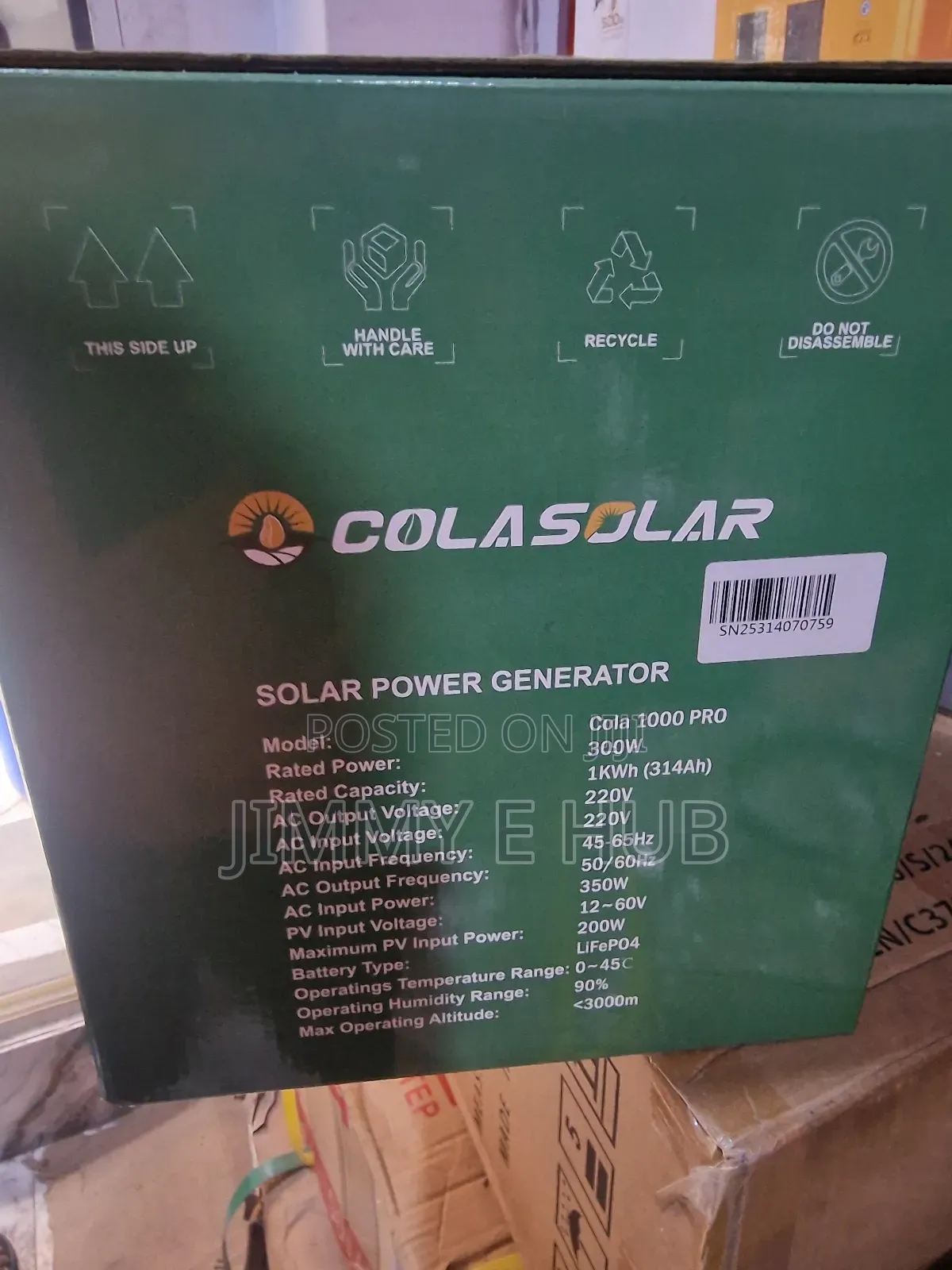 Cola Solar Power Generator