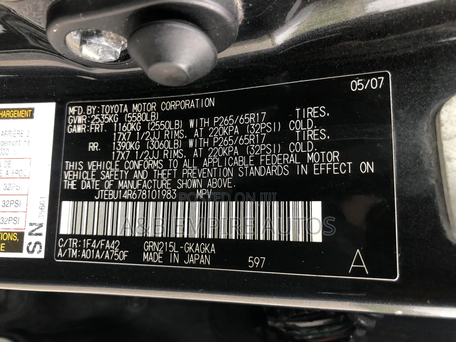 Toyota 4-Runner 2007 Gray