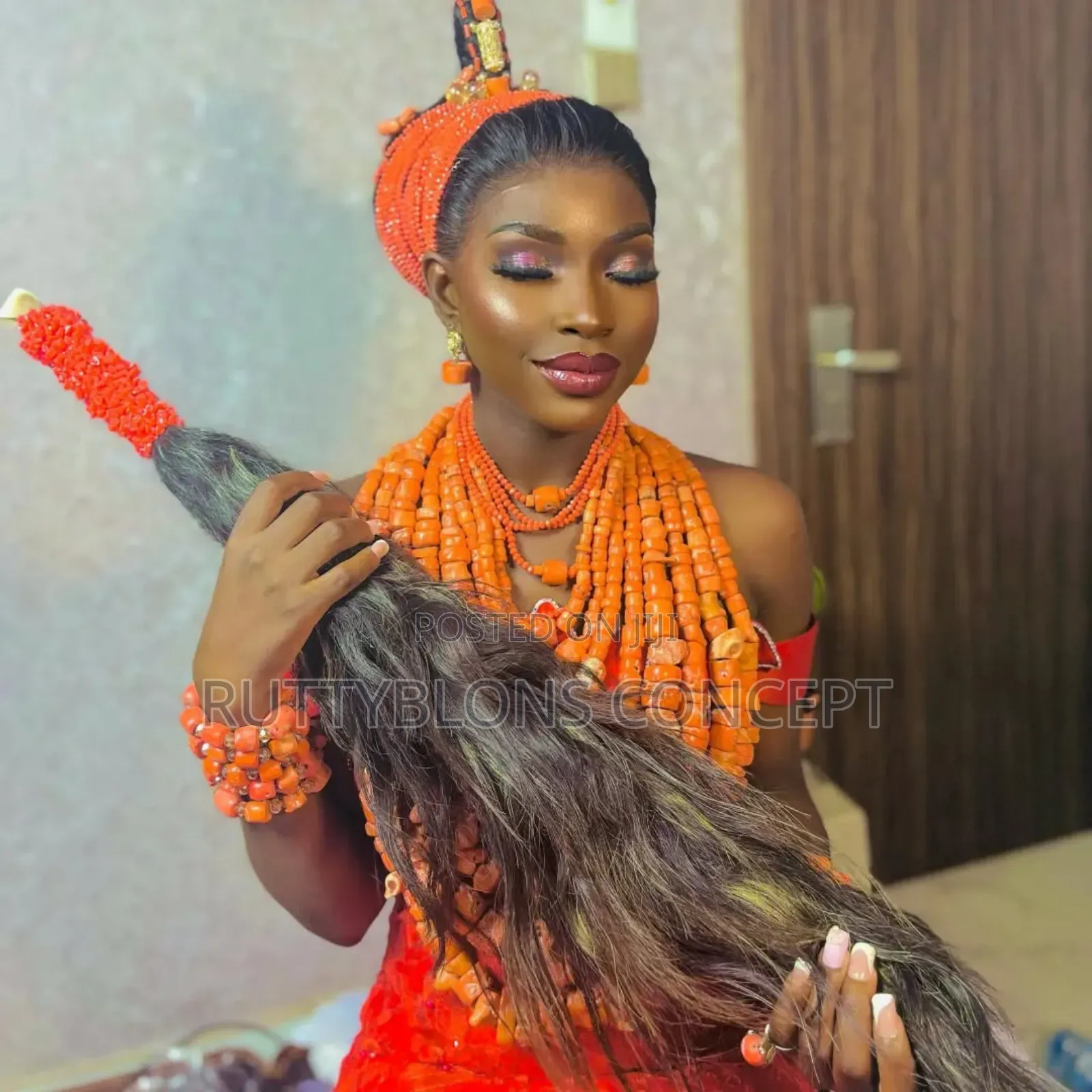 Edo Bridal Beads And Okuku Installation