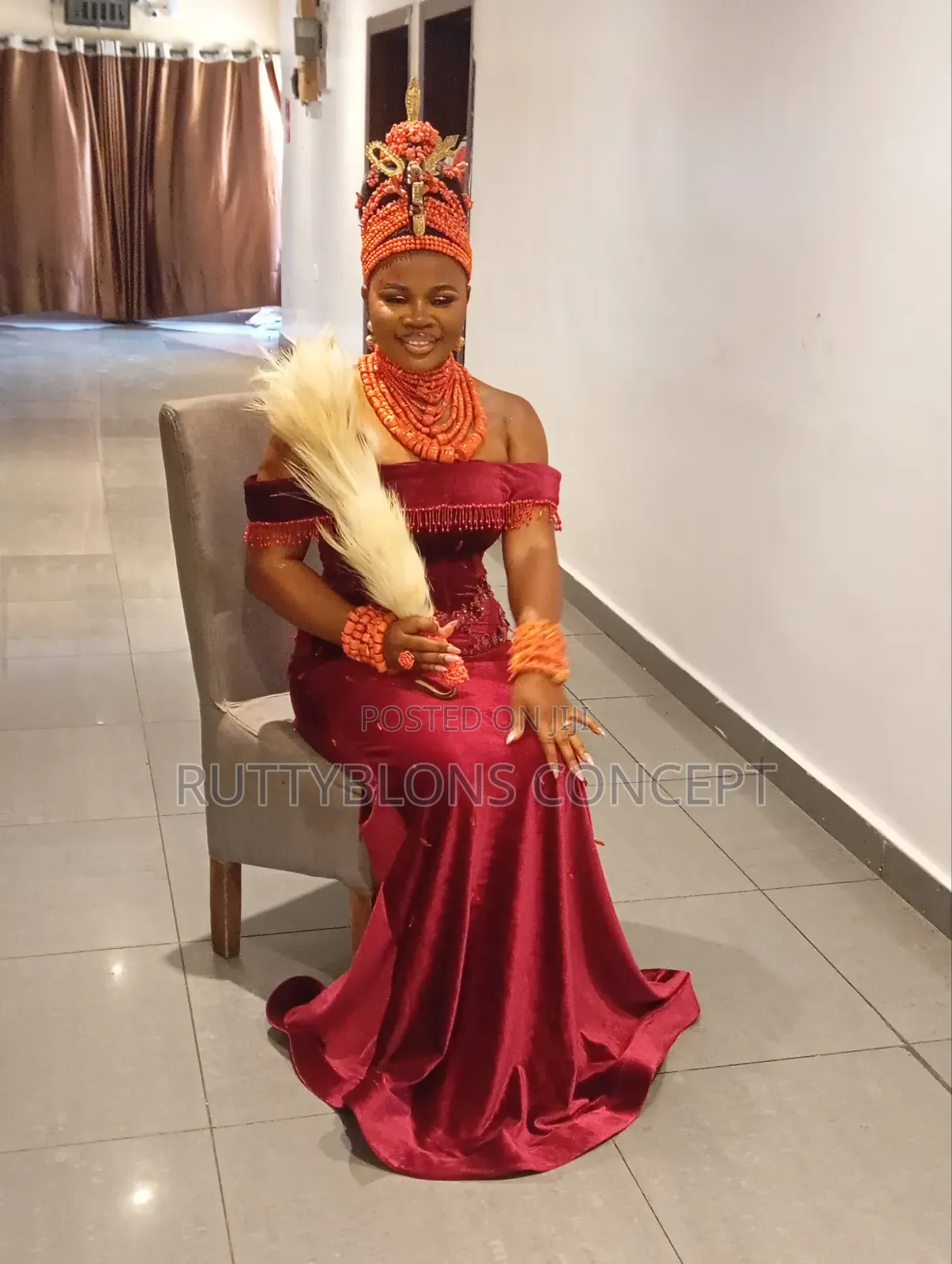 Edo Bridal Beads And Okuku Installation
