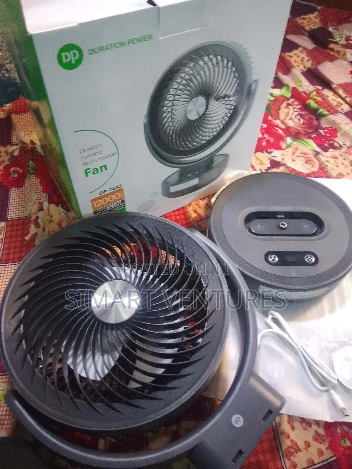 Remote Control Dp 7643 Desktop Rechargeable Fan