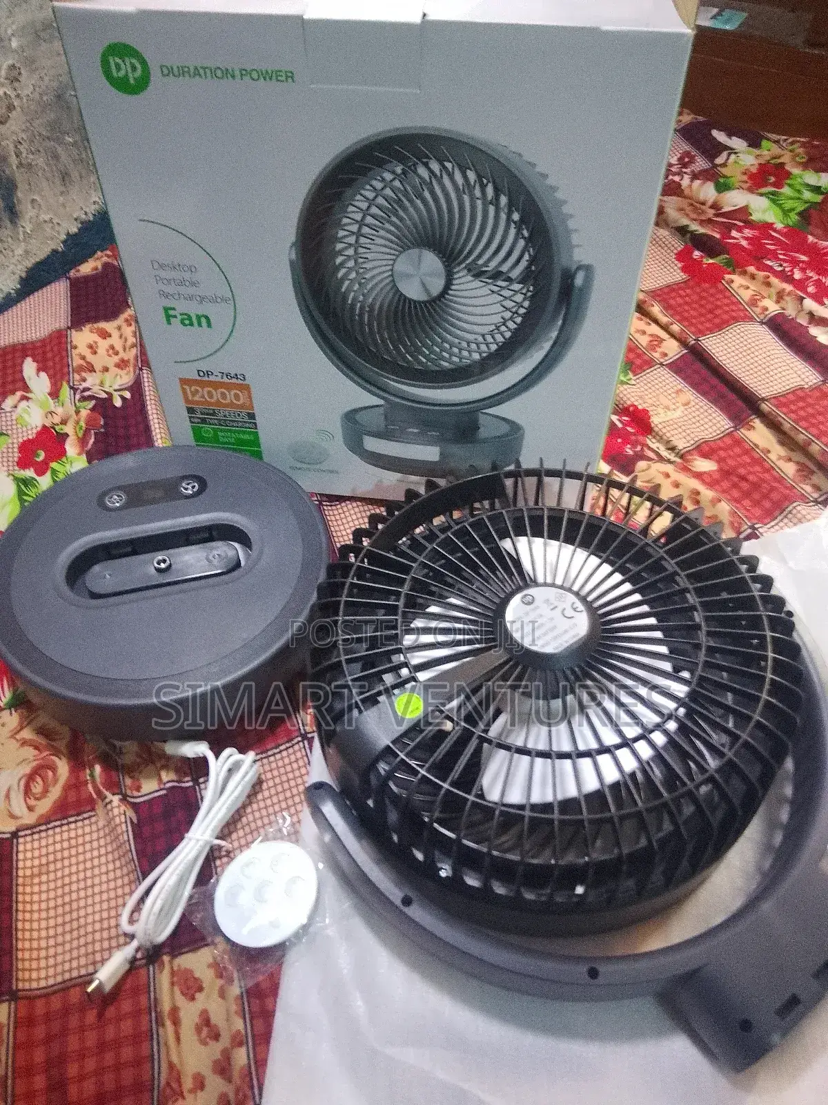 Remote Control Dp 7643 Desktop Rechargeable Fan