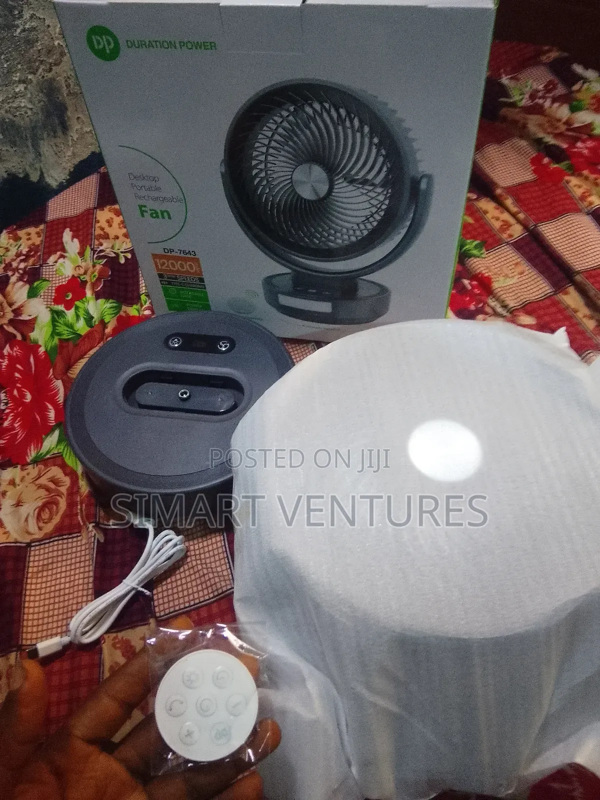 Remote Control Dp 7643 Desktop Rechargeable Fan