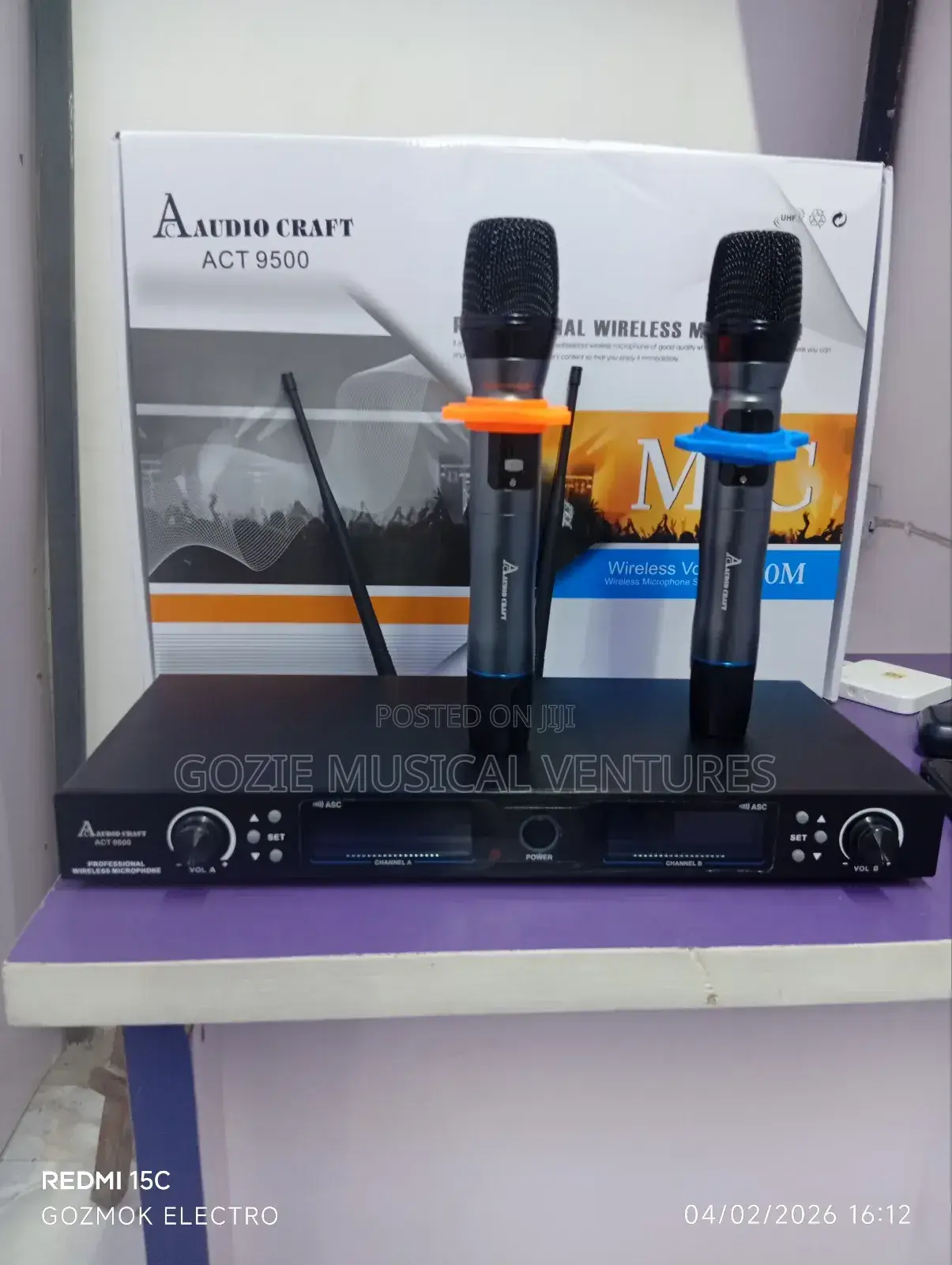 Audio Craft Complete 300 Mitrs Wireless Microphone Act 9500