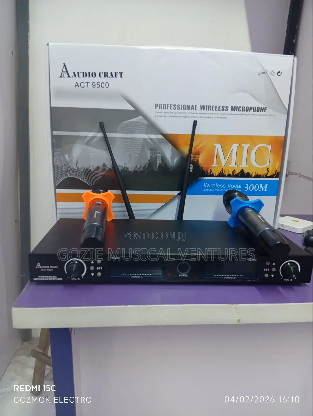 Audio Craft Complete 300 Mitrs Wireless Microphone Act 9500