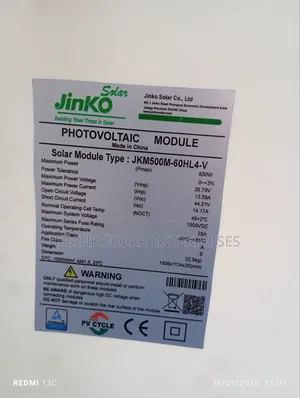 500watts Jinko Panel