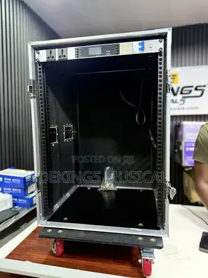 Heavy Duty 16 Units Amplifier Rack With Wheels Amp