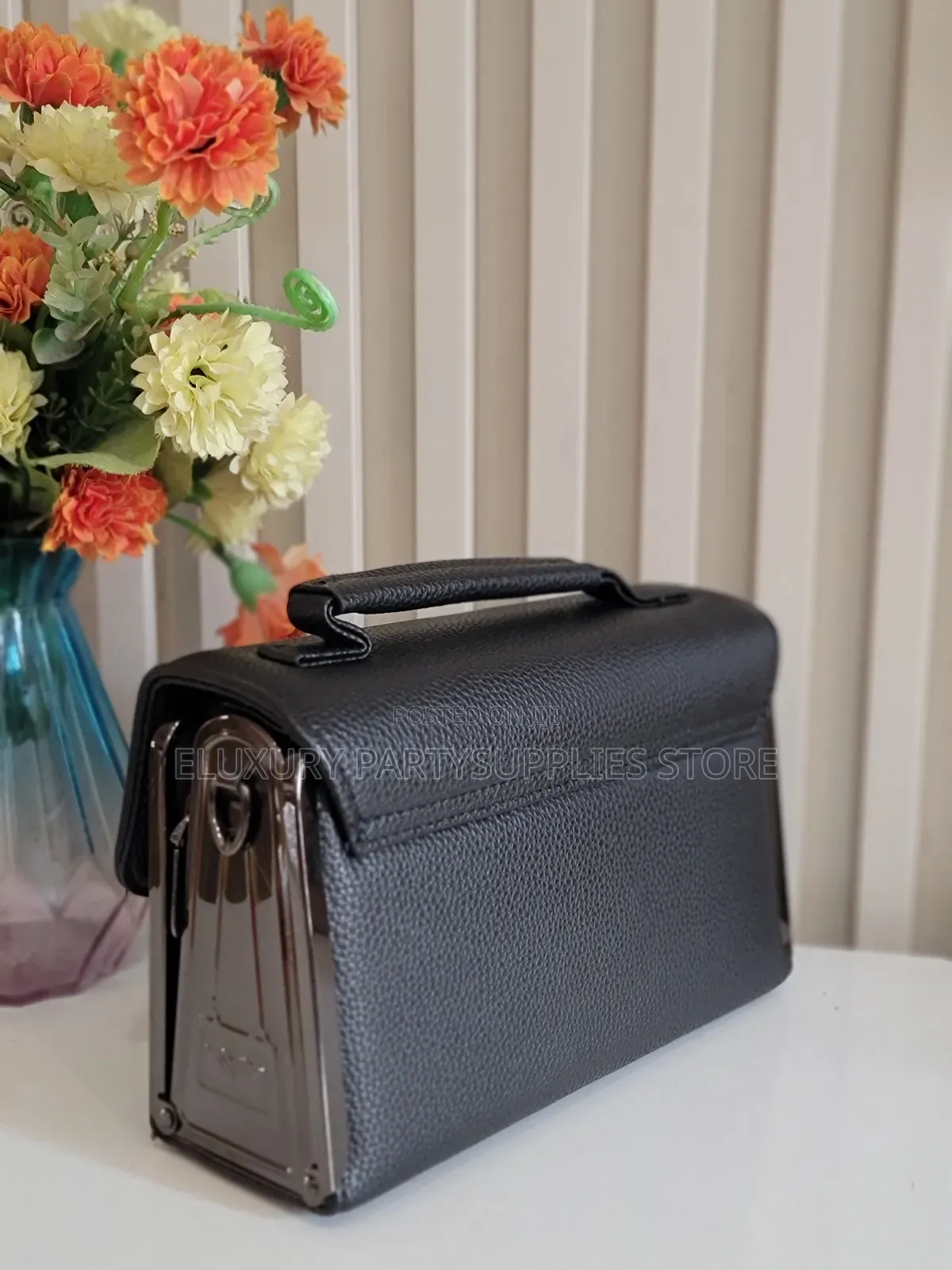 Black Leather Mini Bag
