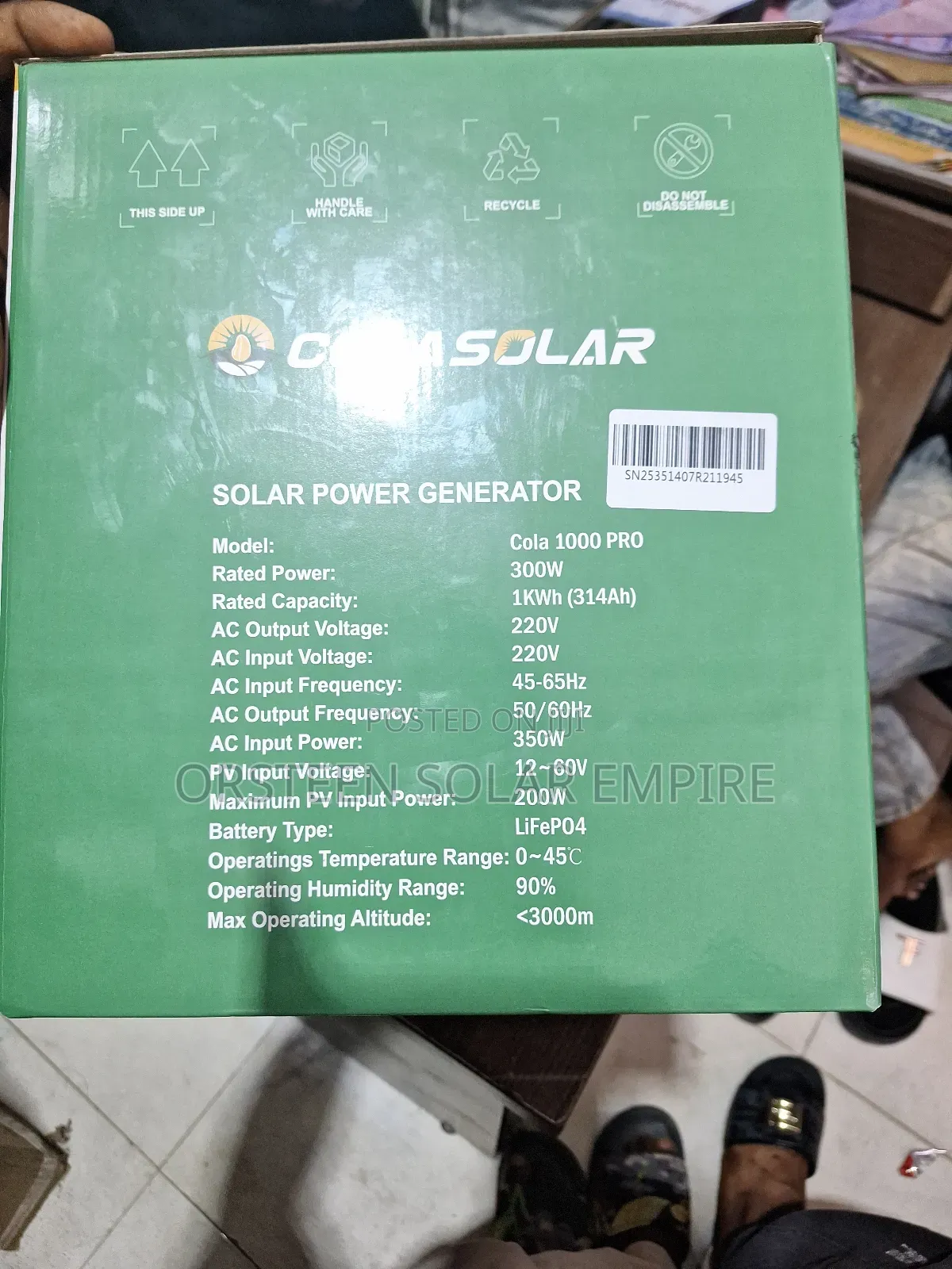 1kwh Cola Solar Gen