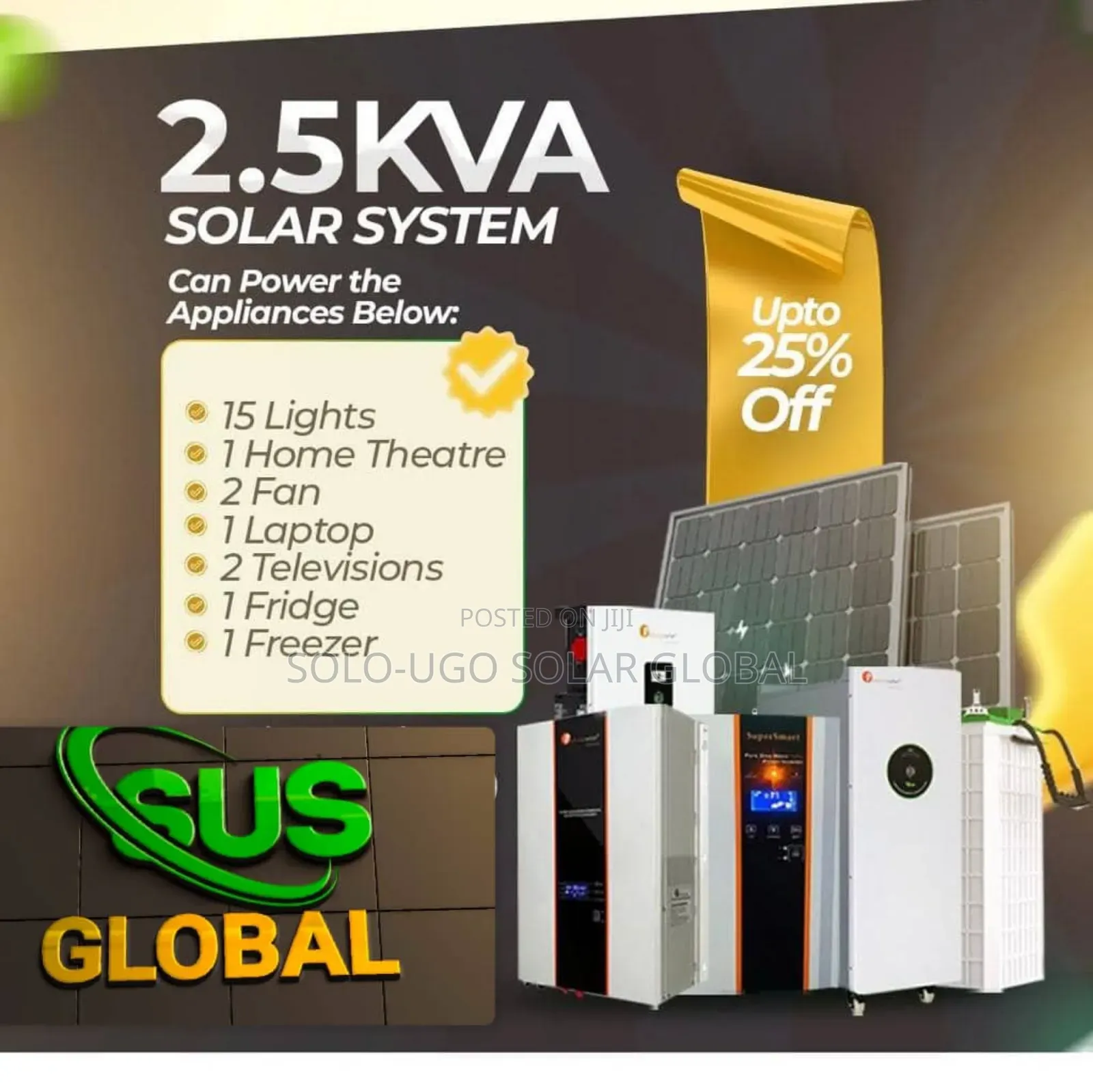 Full Package 2.5kva 24v Solar Installation