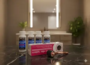 Complete Hair Regrowth Kit Minoxidil 5% + Derma Roller System
