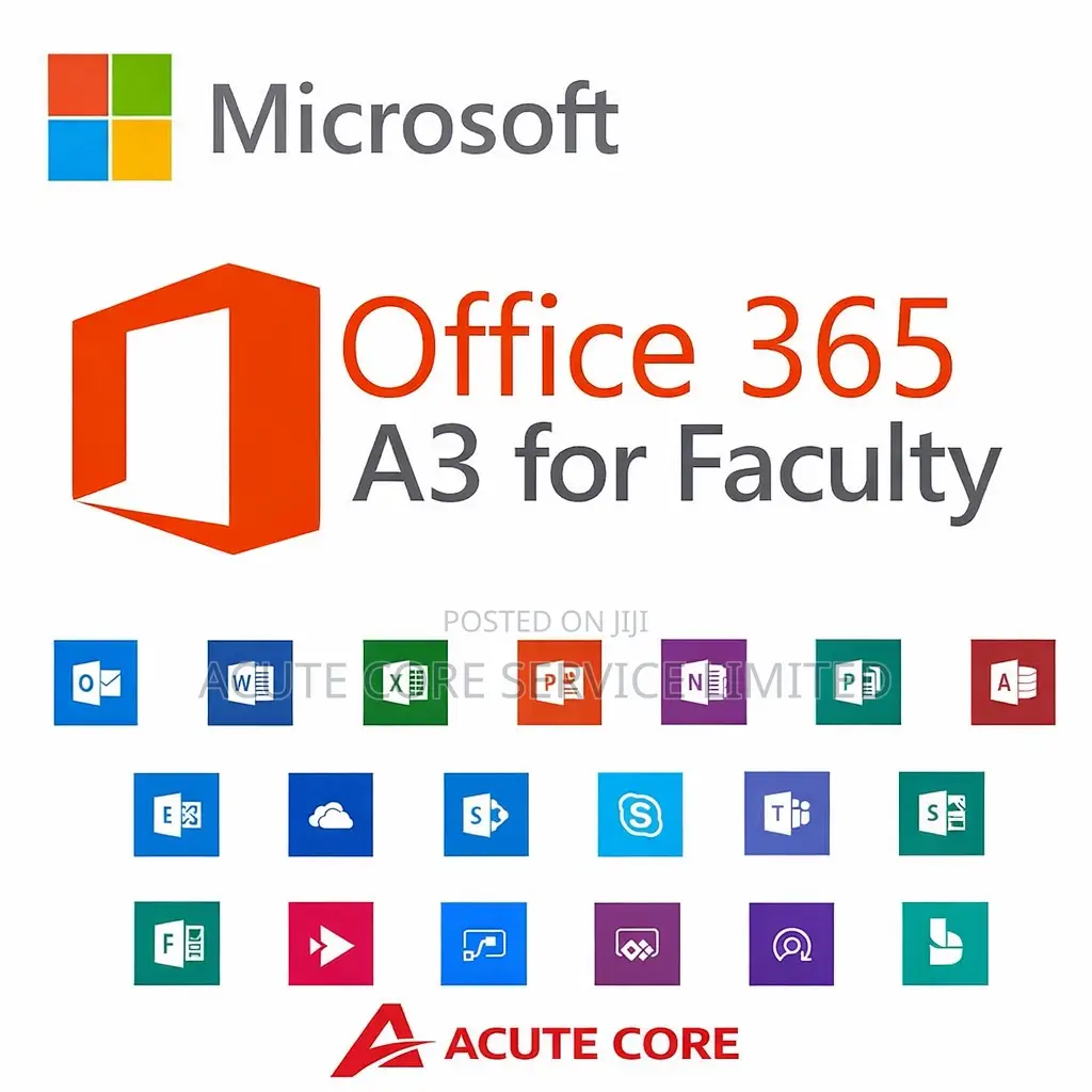 Microsoft Office 365 A3 – Faculty License - Annual