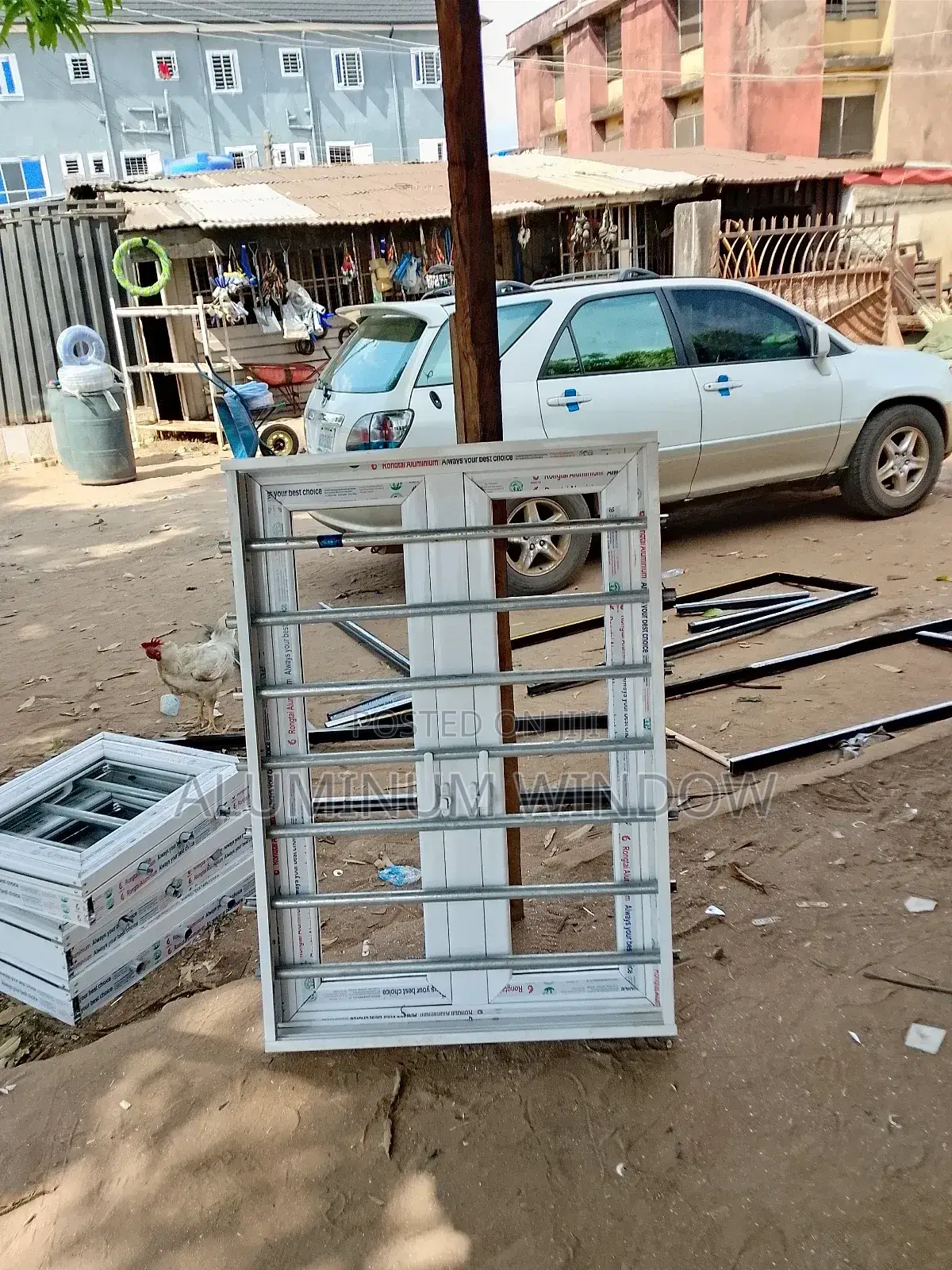Casement Window With Pipe Galvanized and Net