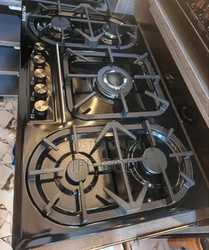 Original High Quality Polystar 5 Burner Gas Cooker Hob Black Stainless
