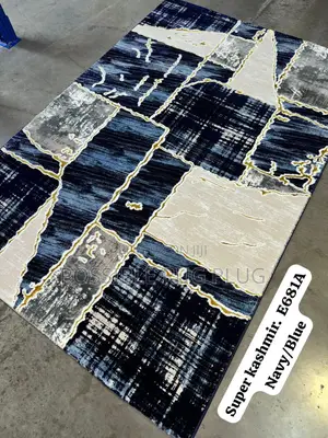 Super Kashmir Navy Blue Center Rug
