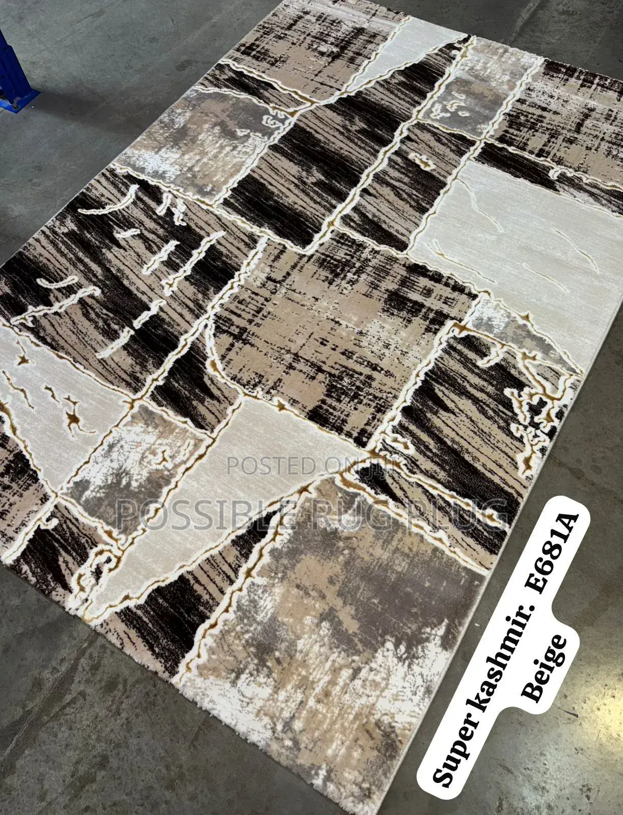 Super Kashmir Beige Center Rug