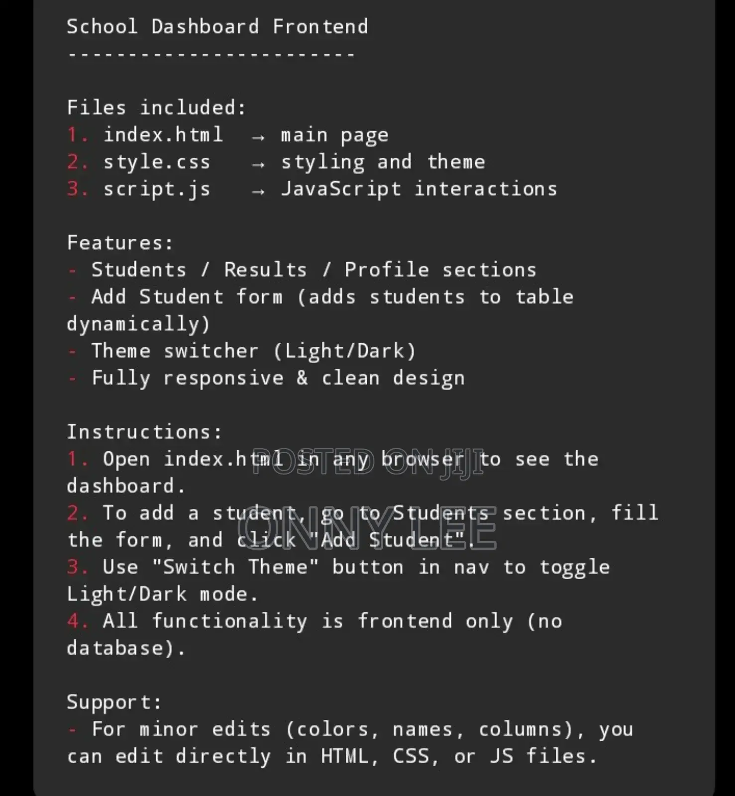Web Developer (Html, CSS Javascript)