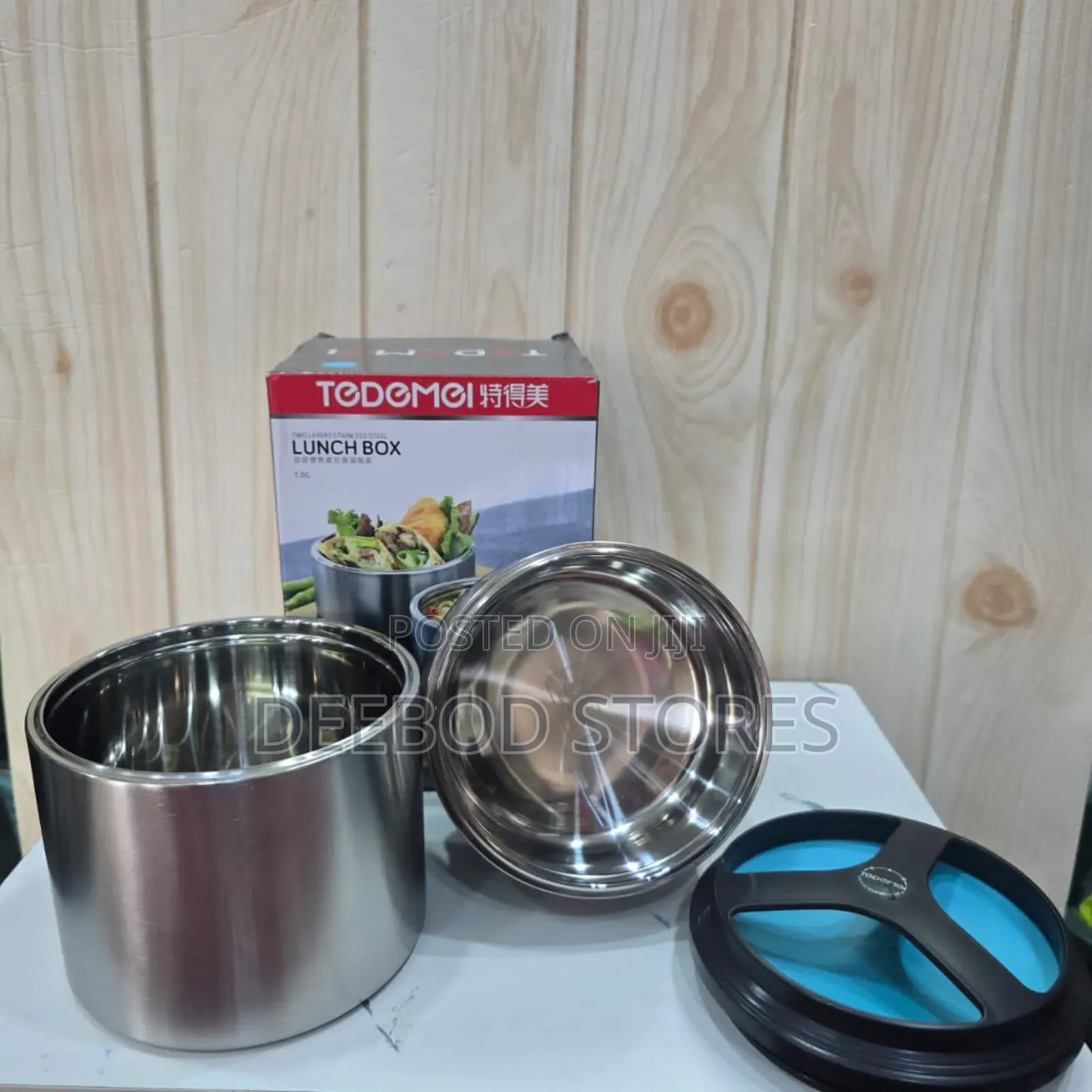 Tedemei 1.5l Two Layer Stainless Steel Lunch Box