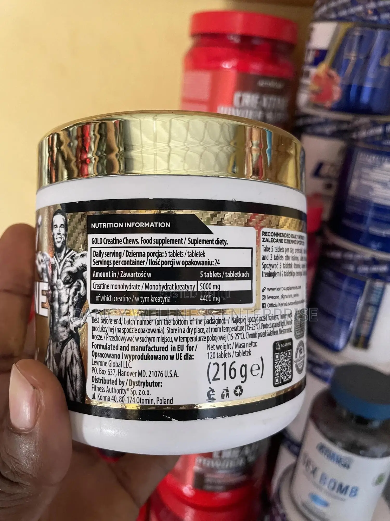 Kevin Levrone Gold Creatine Chewable 5g Creatine Tablets