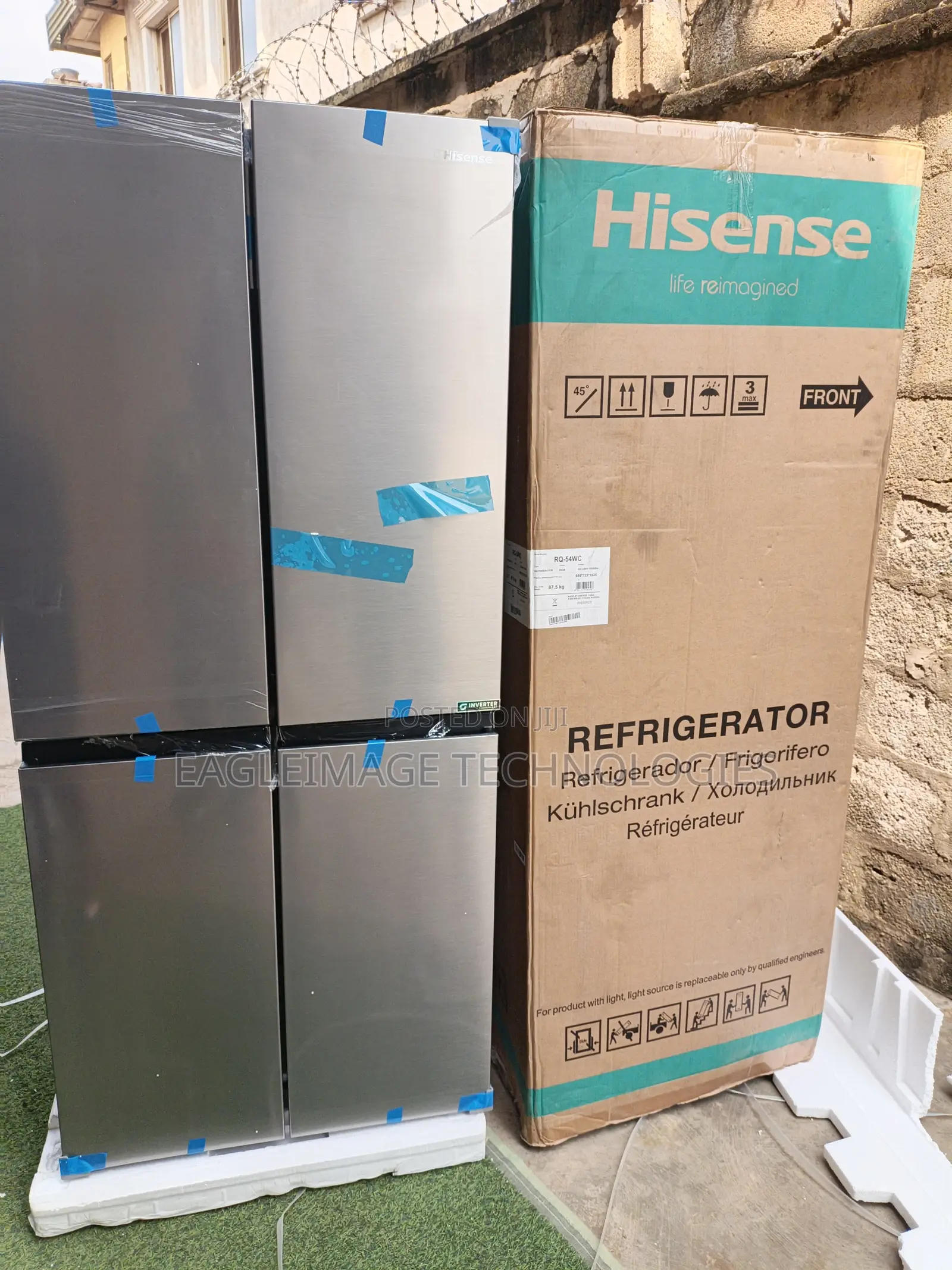 Hisense 392l Modern Side-by-Side Refrigerator