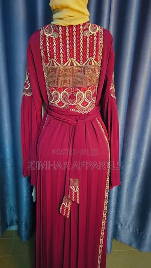 Wine Colour Egyptian Abaya