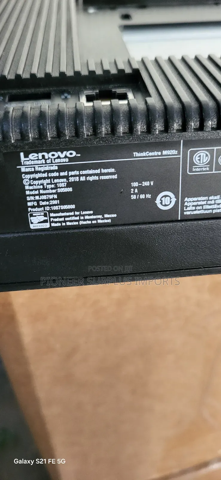 Desktop Computer Lenovo ThinkCentre M900 16GB Intel Core I5 SSD 512GB