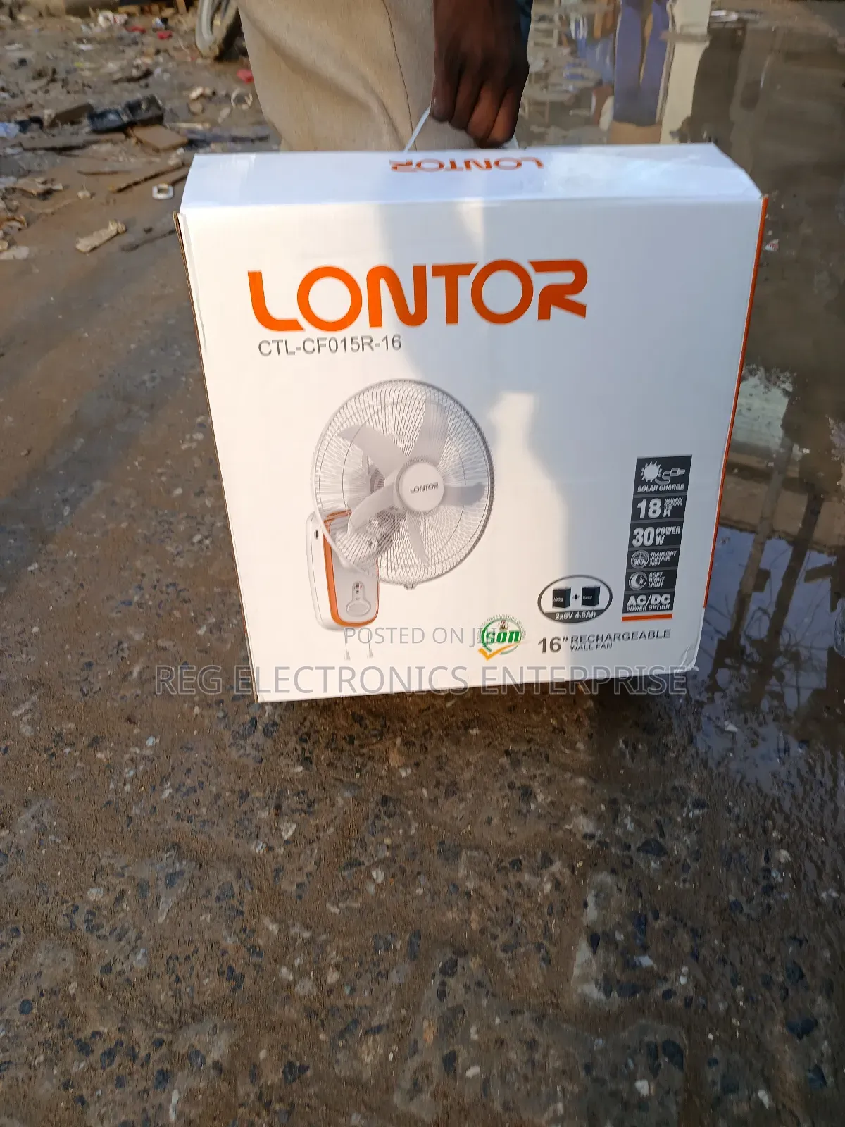 Lontor 16inches Rechargeable Fan