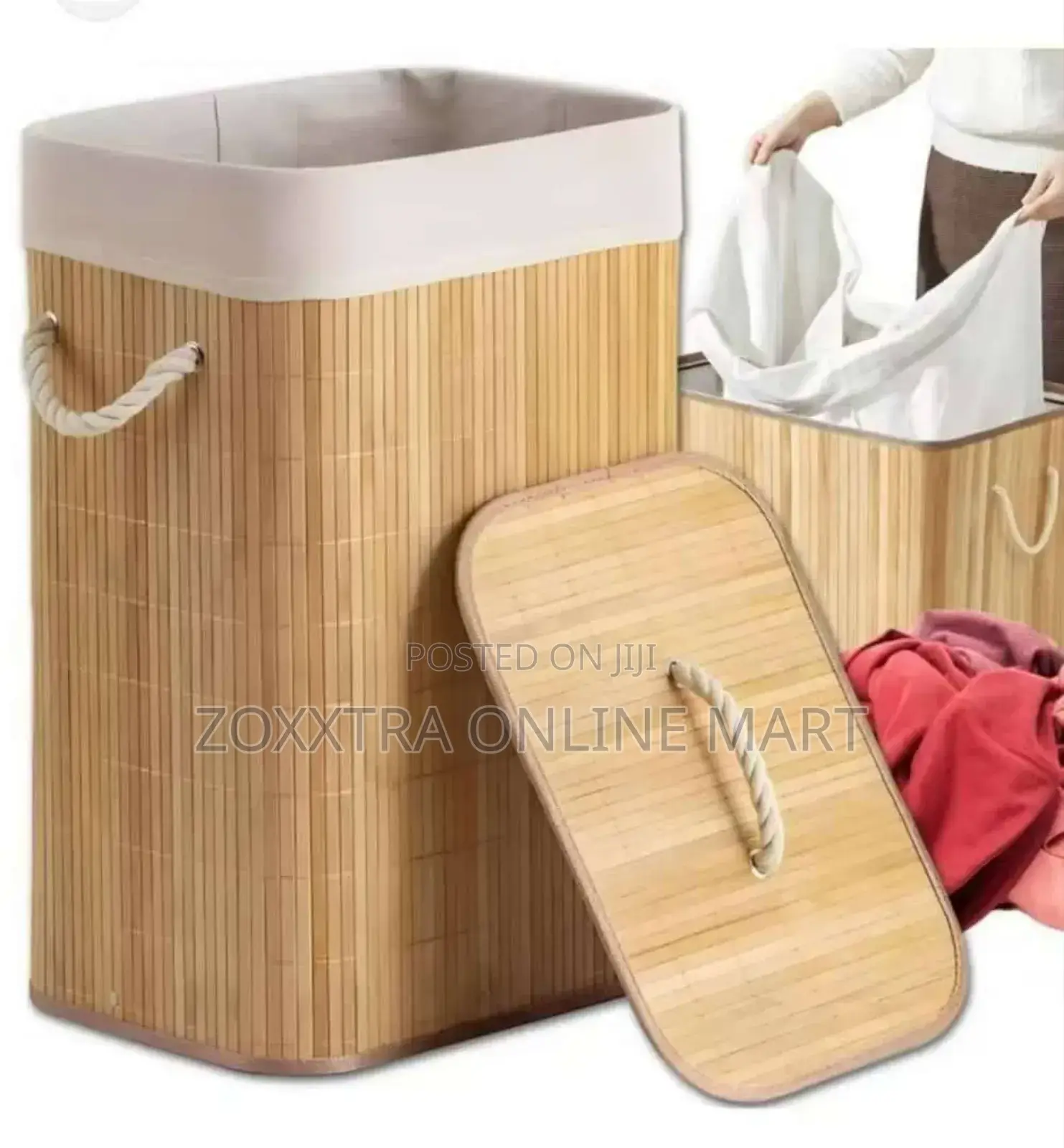 Bamboo Rectangular Laundry Bag
