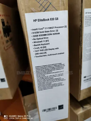 New Laptop HP EliteBook 830 G8 32GB Intel Core I7 SSD 512GB