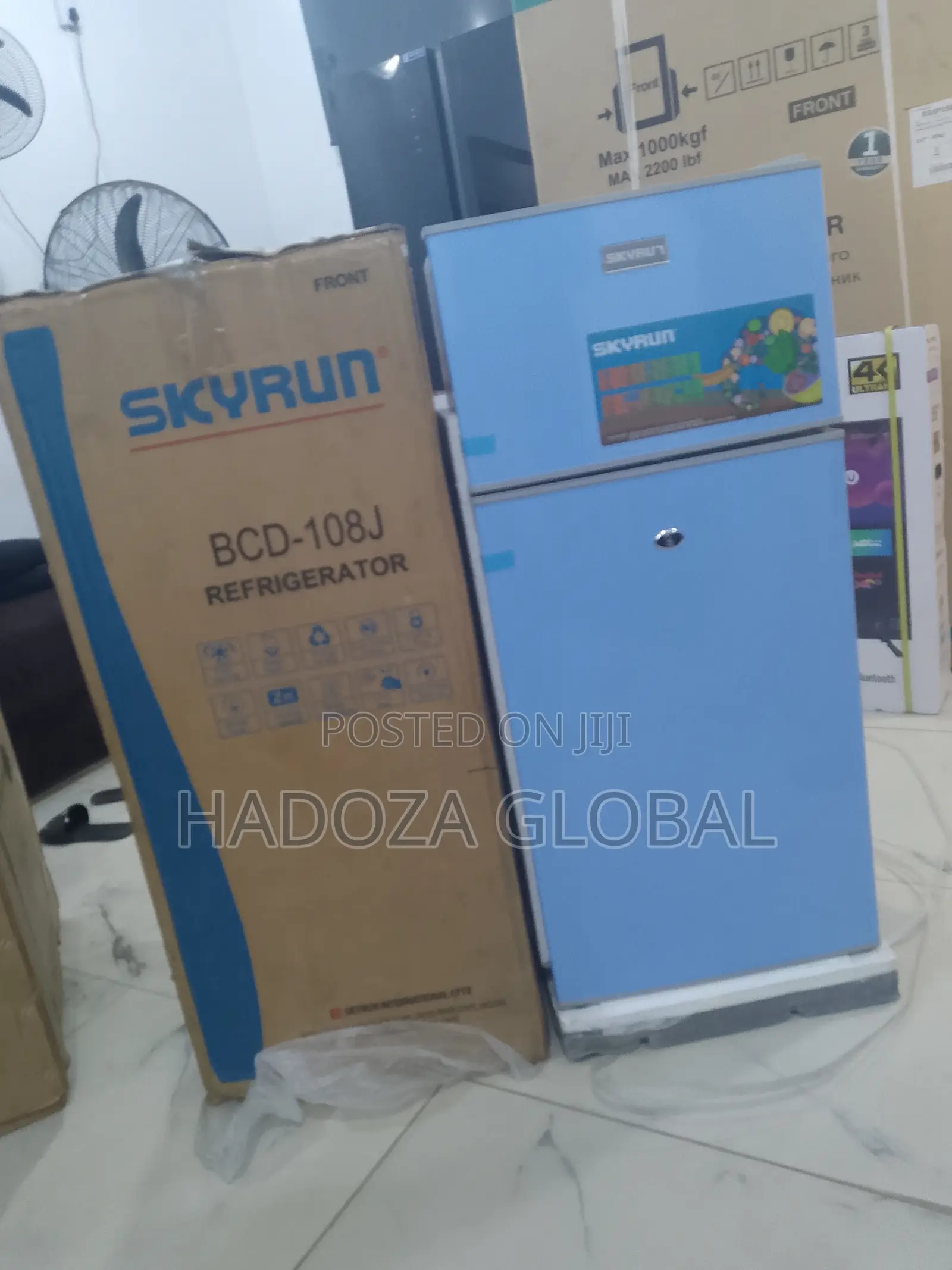 Skyrun Bcd-108j Small Size Double Door Fridge