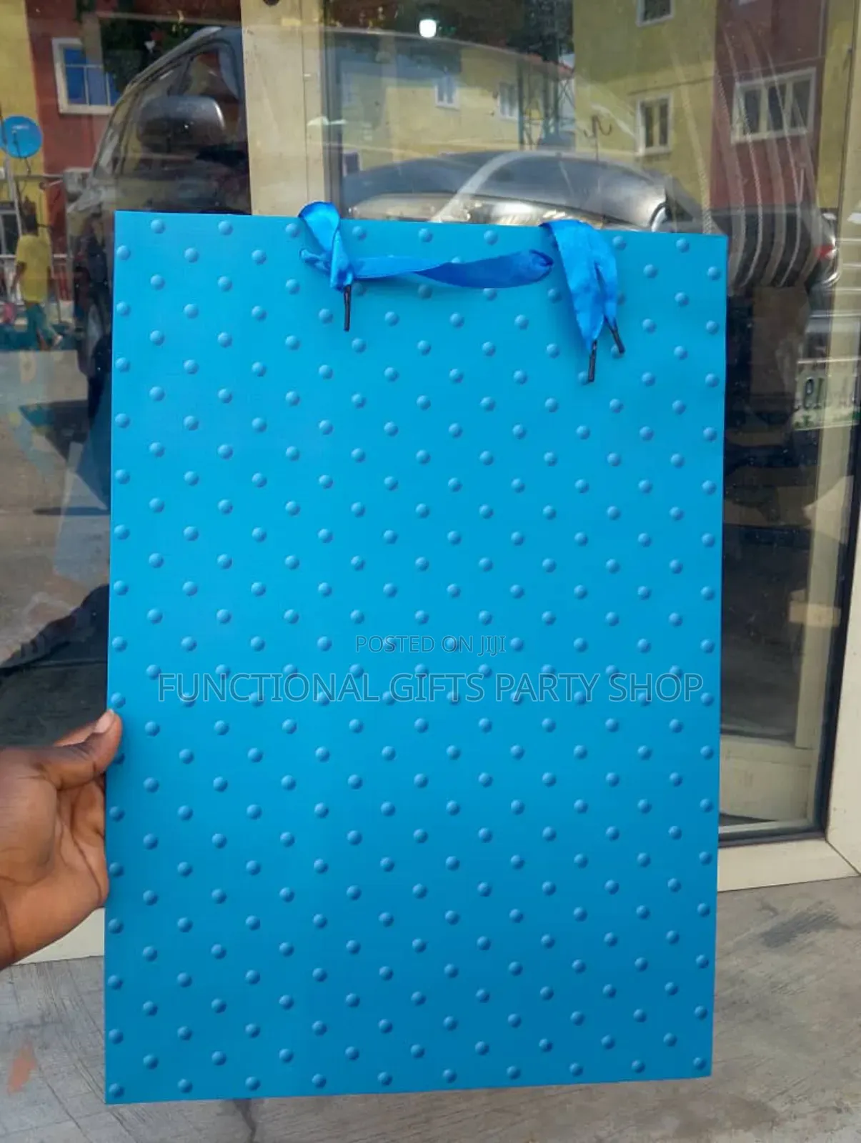 Polka Dot Cardboard Gift Bag